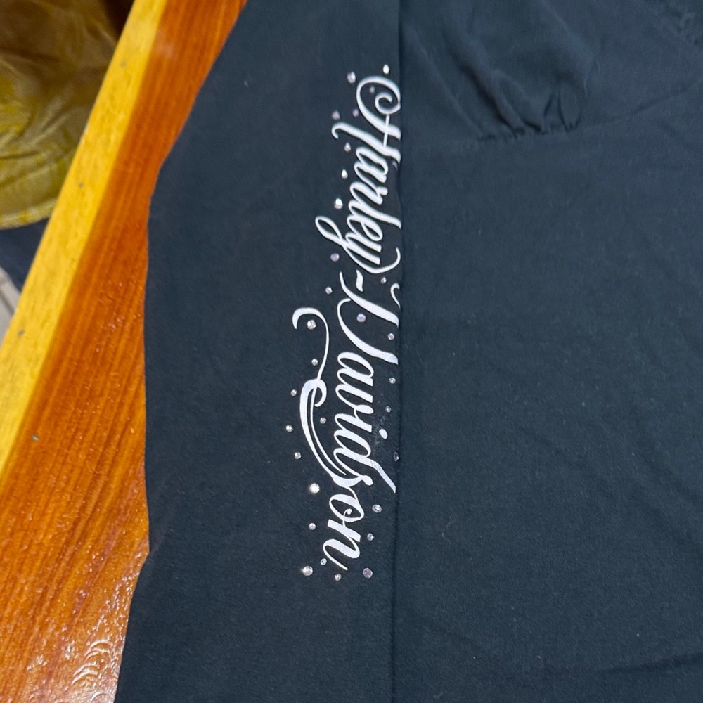 Harley-Davidson Women's Black Long Sleeve Top T8 - Picture 4 of 6